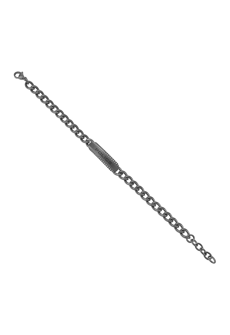 Bratara-lant cu logo Baron Armband, Argintiu