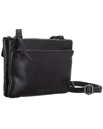 Geanta umar dama piele naturala neagra 22 x 15 cm, Colombiana,