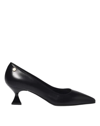 Pantofi din piele cu varf ascutit, Negru