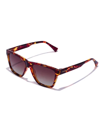 Ochelari de soare patrati unisex cu lentile polarizate, Maro inchis/Negru
