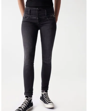 Blugi Skinny cu talie medie mystery