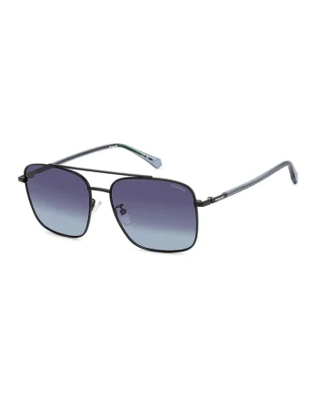 Ochelari de soare aviator, Albastru pastel/Negru