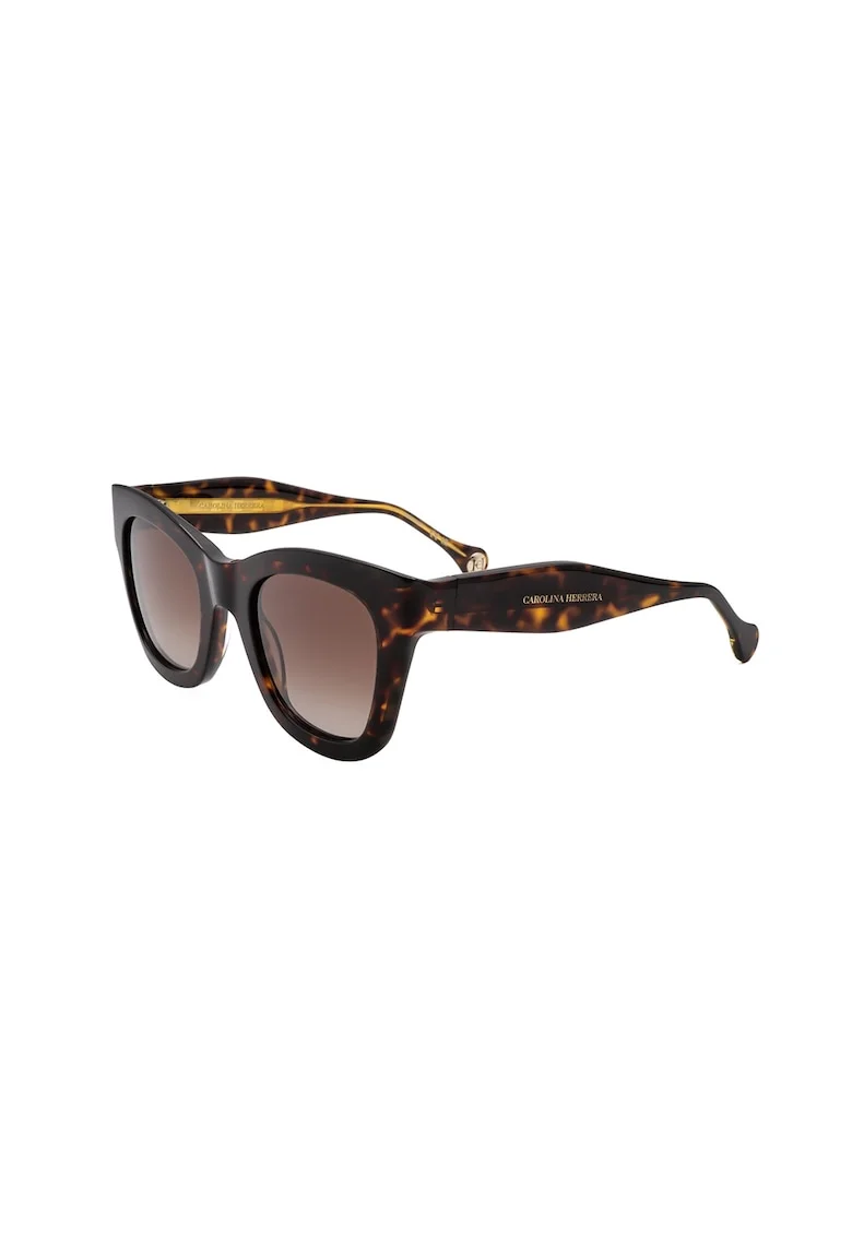 Ochelari de soare cat-eye cu lentile in degrade, Maro/Bej