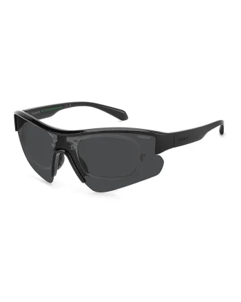 Ochelari de soare wrap cu lentile polarizate, Negru