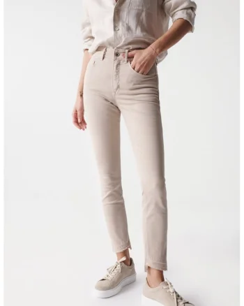 Blugi crop cu croiala skinny Faith
