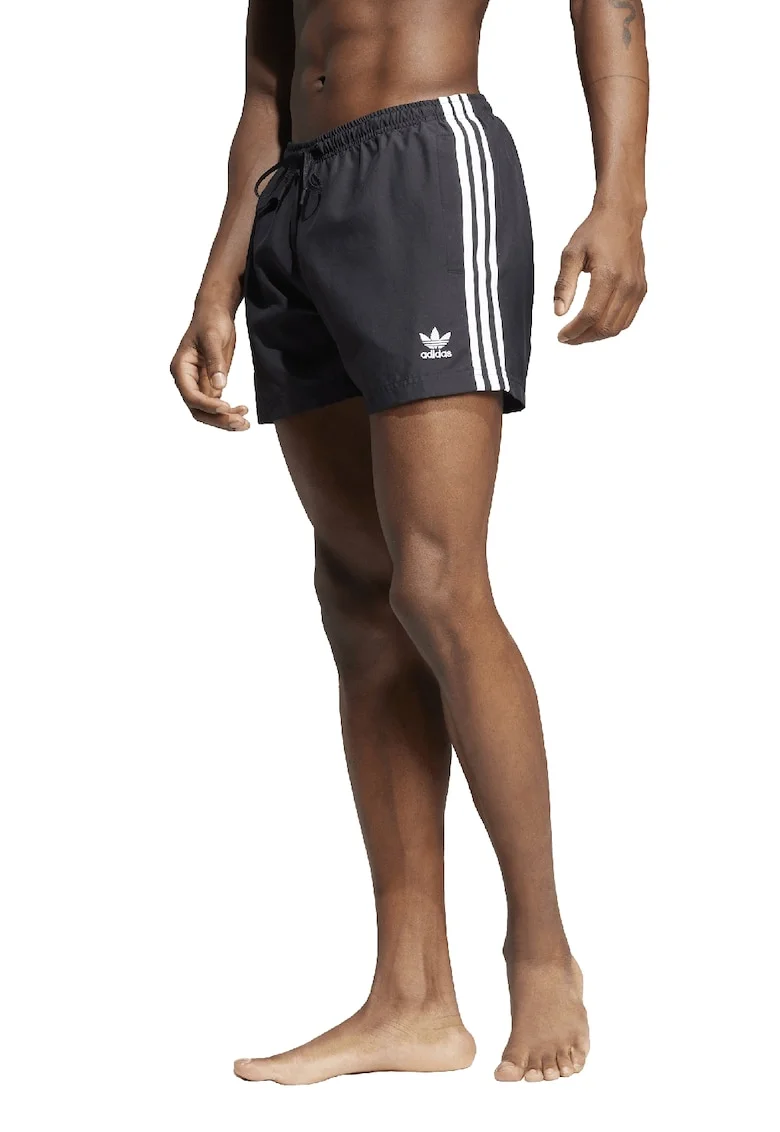Pantaloni scurti cu snur, pentru inot Adicolor, Alb/Negru