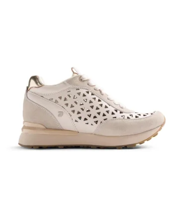 Pantofi sport cu platforma wedge ascunsa Muranga, Bej deschis