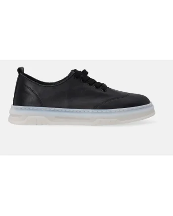 PANTOFI SPORT DIN PIELE UNI CU SIRET