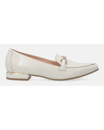 Pantofi loafer de piele lacuita cu varf ascutit