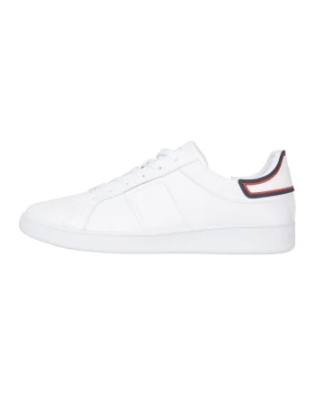 Pantofi sport de piele cu detalii contrastante, Alb