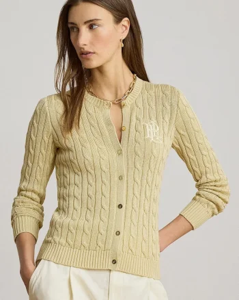 Lauren Ralph Lauren cardigan pentru femei, cu bumbac
