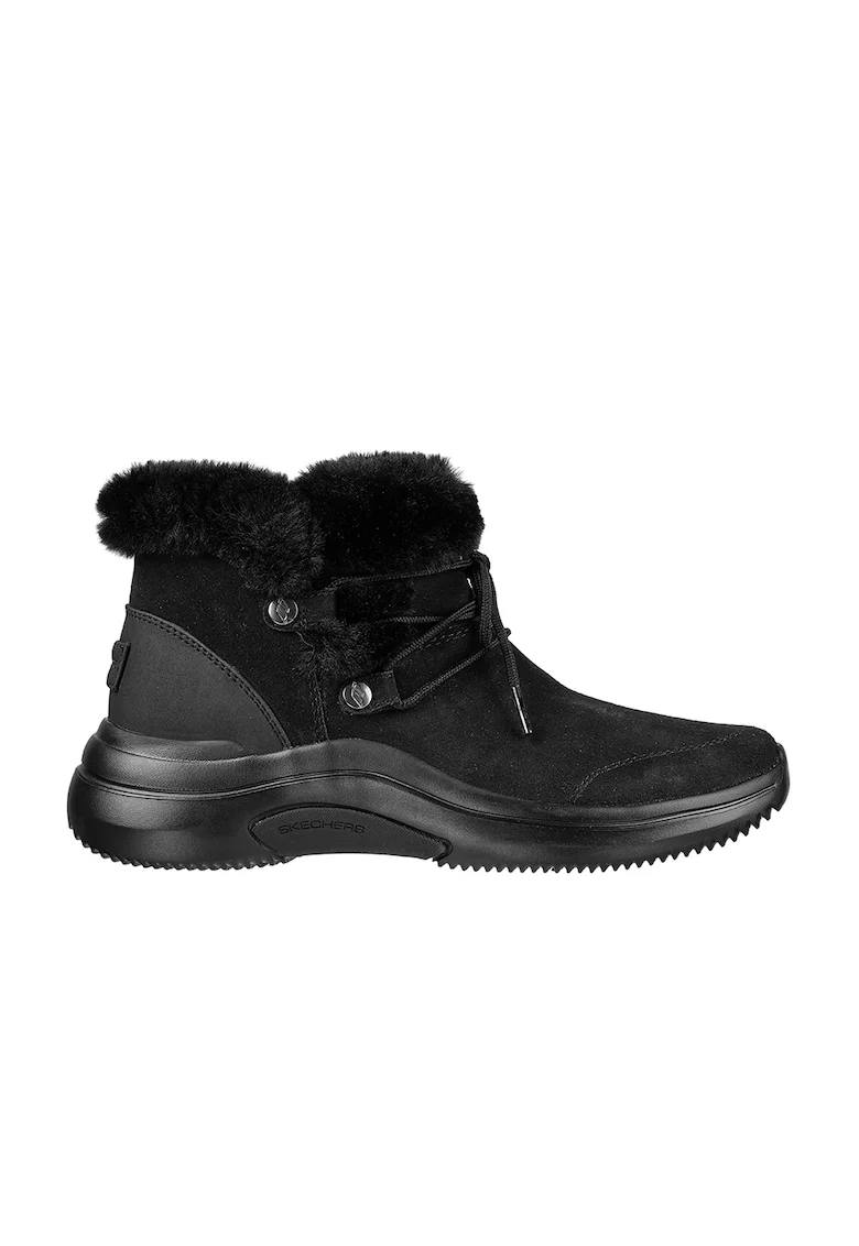 Ghete de piele intoarsa cu sireturi On-The-Go Midtown, Negru
