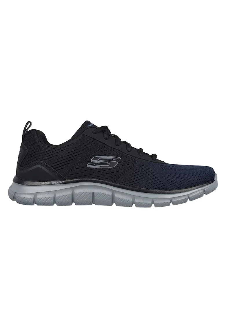 Pantofi sport din plasa tricotata Track-Ripkent, Negru/Bleumarin