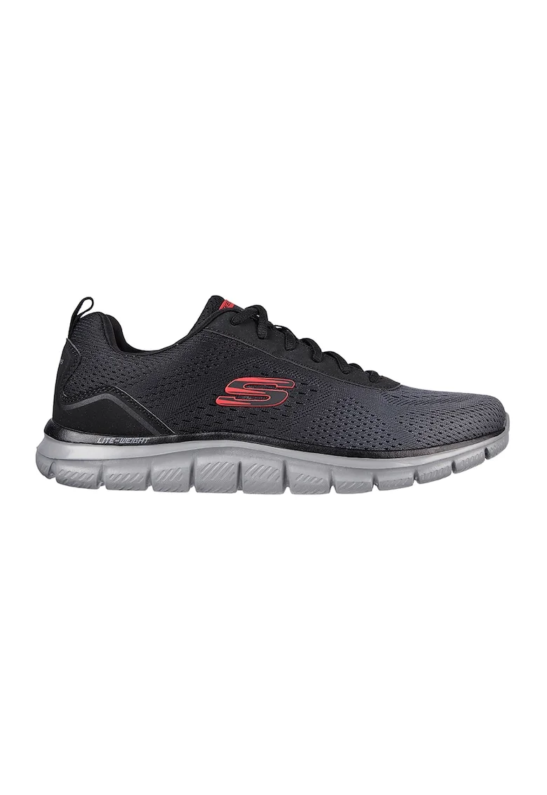 Pantofi sport din plasa tricotata Track-Ripkent, Negru/Gri carbune