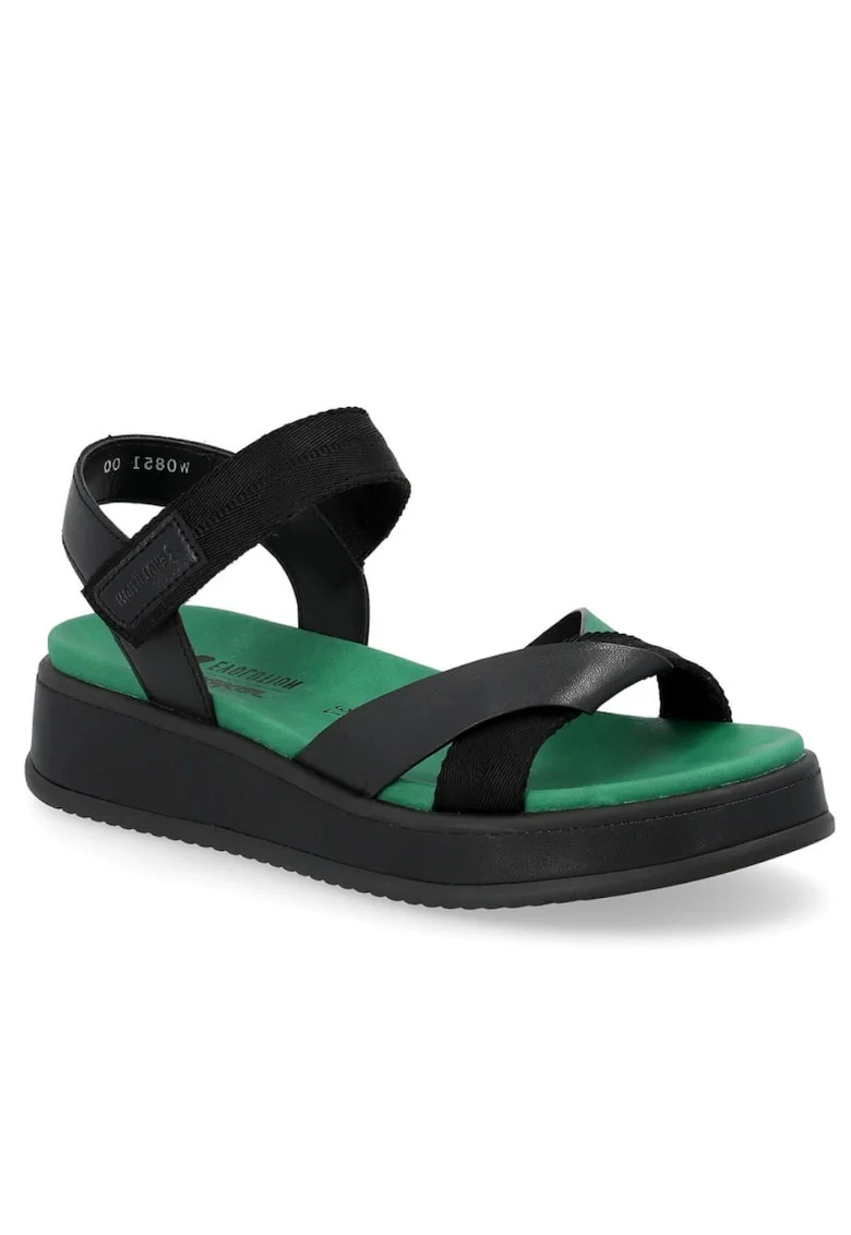 Rieker Revolution sandale cu velcro pentru femei amestec negru-verde W0851-00