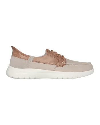 Pantofi cu model colorblock, Maro cognac/Maro taupe