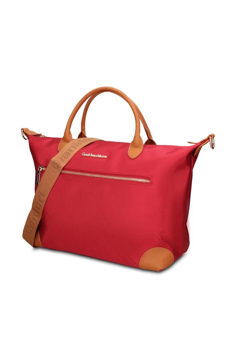 Geanta shopper din piele ecologica Elowen Prime, Rosu