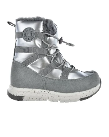 Ghete cu garnituri din piele intoarsa ecologica, Gri