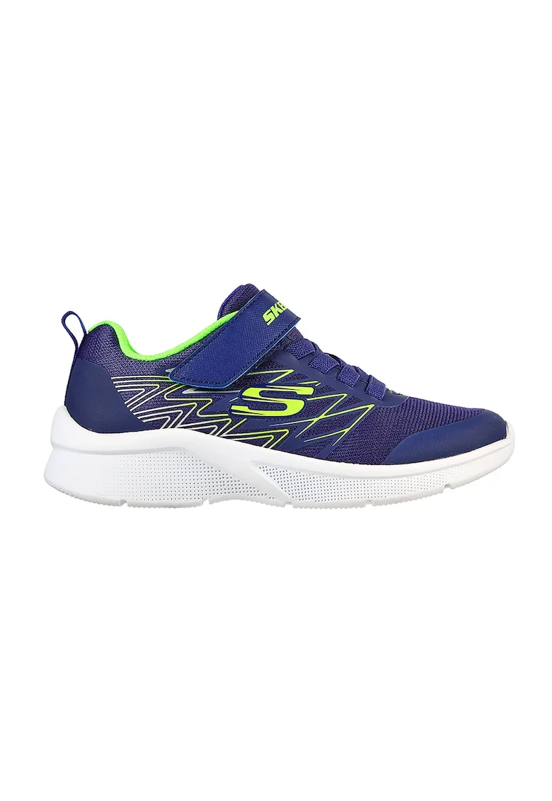 Pantofi sport cu velcro Microspec Texlor, Verde electric/Bleumarin