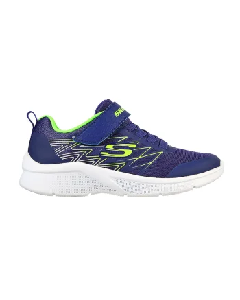 Pantofi sport cu velcro Microspec Texlor, Verde electric/Bleumarin