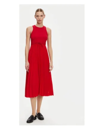 Rochie casual Dama,  rosu, 95% viscoza, 5% elastan