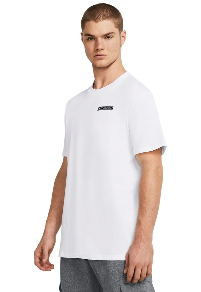 Tricou cu decolteu la baza gatului, Alb