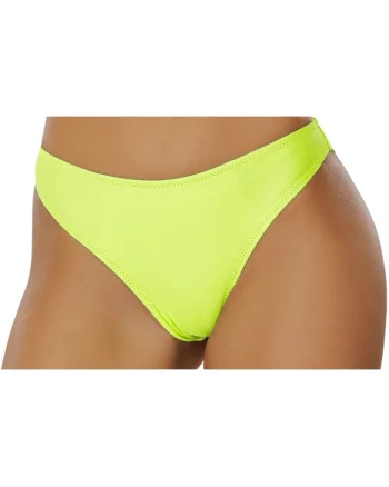 Slip de baie dama brazilian, galben neon lm056