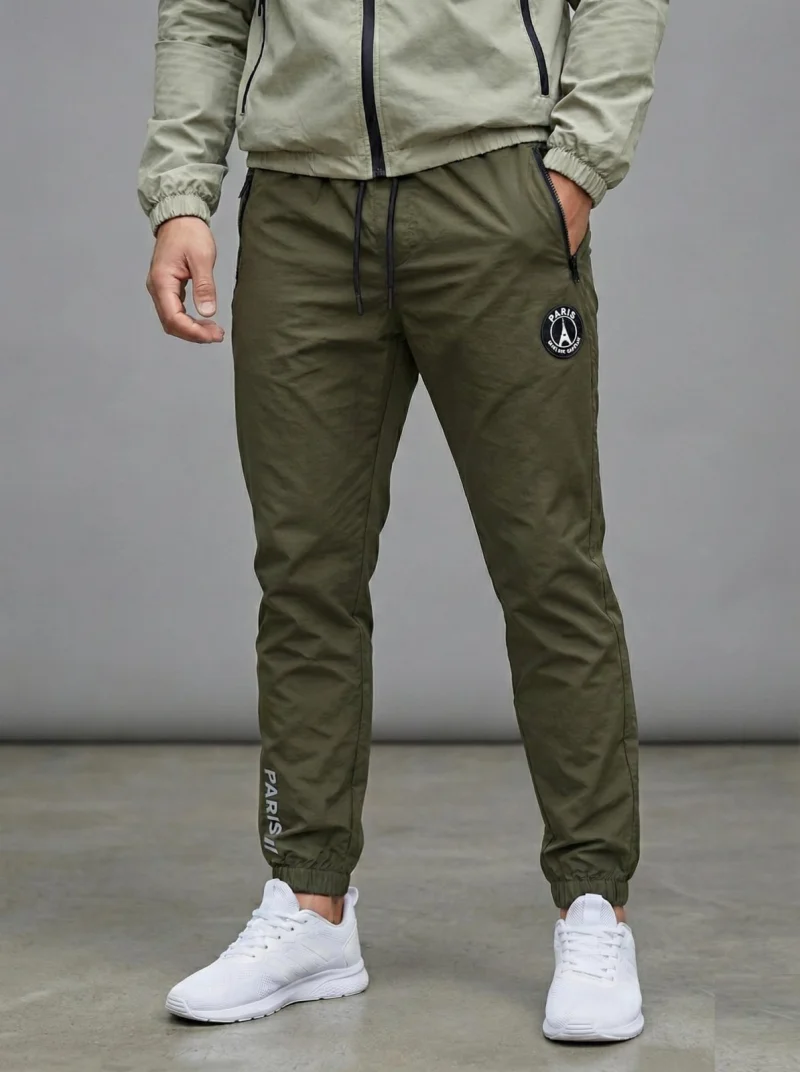 Pantaloni fas Jogger Sport Kaki Model Paris  Buzunare  Fermoar 7795