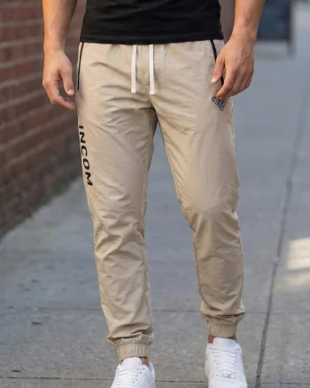 Pantaloni fas Trening Jogger Bej  Buzunare  Fermoar 7797