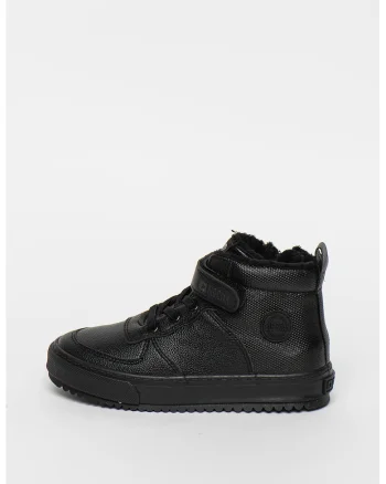 Ghete cu captuseala din material teddy, Negru