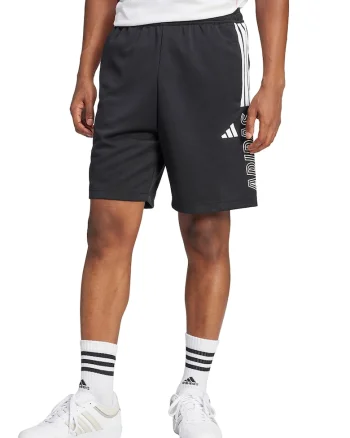 Pantaloni scurti cu imprimeu logo Tiro, Negru stins/Alb optic