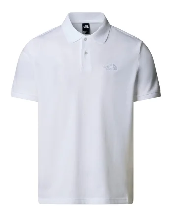 Tricou polo cu logo brodat, Alb