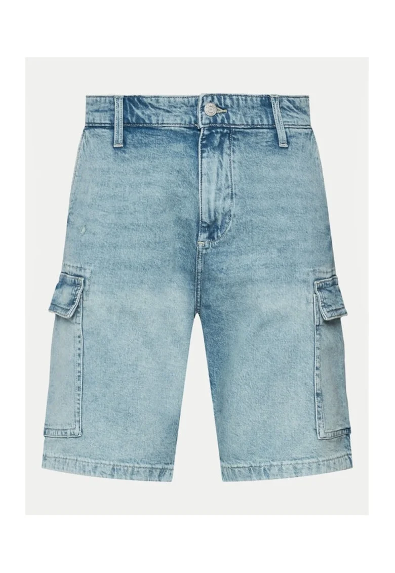 Pantaloni scurti barbati,  554217, Albastru, Bumbac