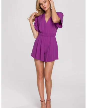 Salopeta cu maneci kimono,  Violet