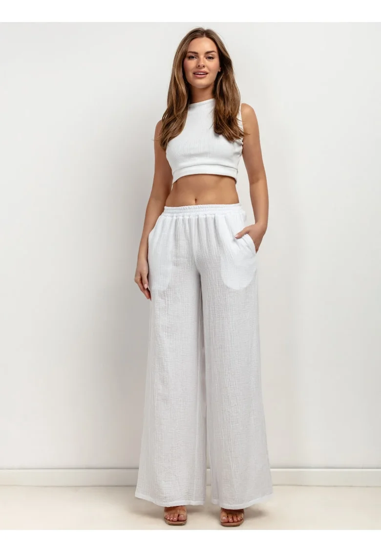 Pantaloni din bumbac cu buzunare