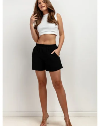 Pantaloni scurti cu aspect texturat