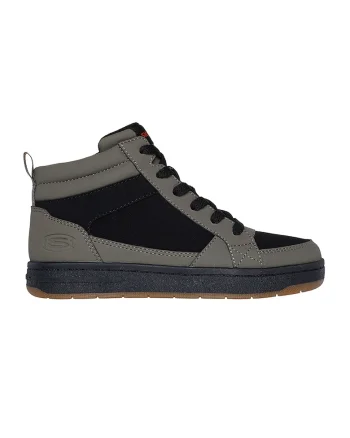 Pantofi sport inalti din piele intoarsa Smooth Street Cozy, Negru/Kaki
