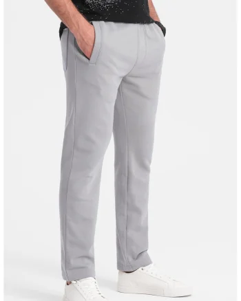 Pantaloni de trening slim fit cu buzunare laterale, Gri cenusiu