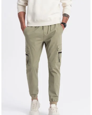 Pantaloni cargo uni, Kaki