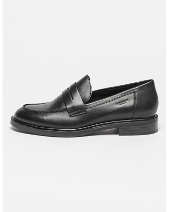 Pantofi loafer de piele cu decupaj decorativ Amina, Negru