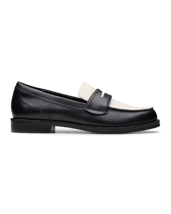 Pantofi loafer din piele cu model uni, Negru stins