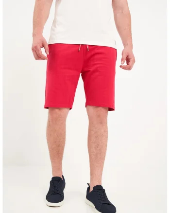 Pantaloni scurti cu snur in talie, Coral