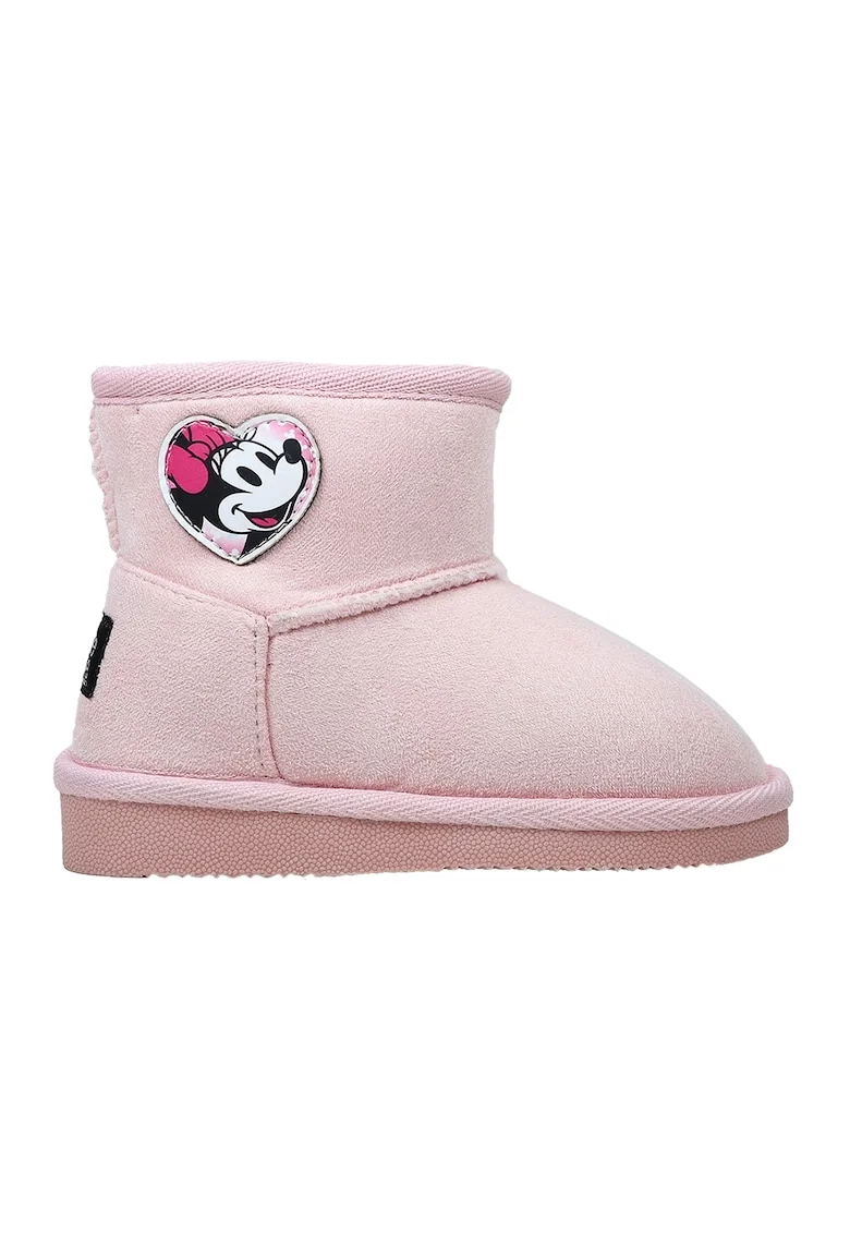 Ghete fara inchidere cu Minnie Mouse, Alb/Roz pal