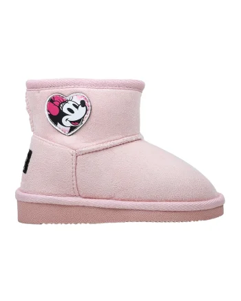 Ghete fara inchidere cu Minnie Mouse, Alb/Roz pal