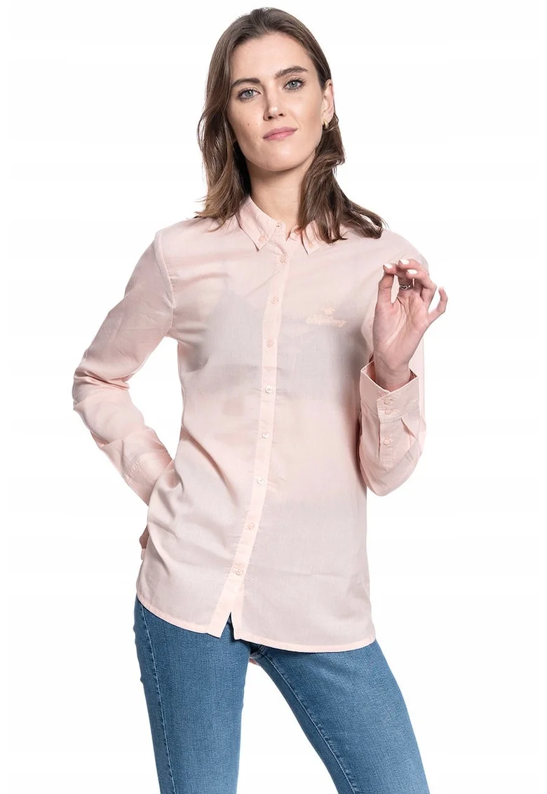 Camasa Dama,  Edda Bdc Longblouse, Compozitie Material: 100% Bumbac, Croi: Regular Fit, Inchidere: Nasturi, Numar Buzunare: 0, Marime S, Roz