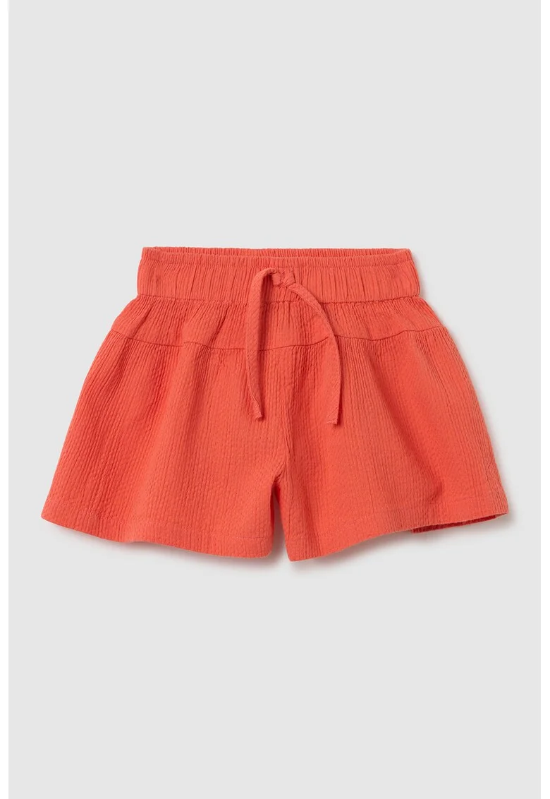 Pantaloni scurti uni texturati, Coral