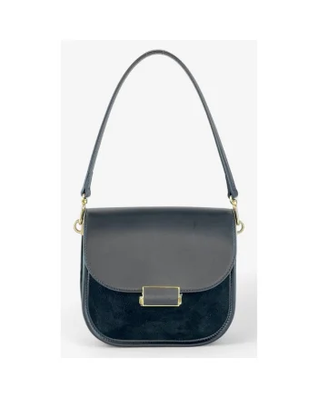 Alice geanta din piele, Negru, 15x18x10
