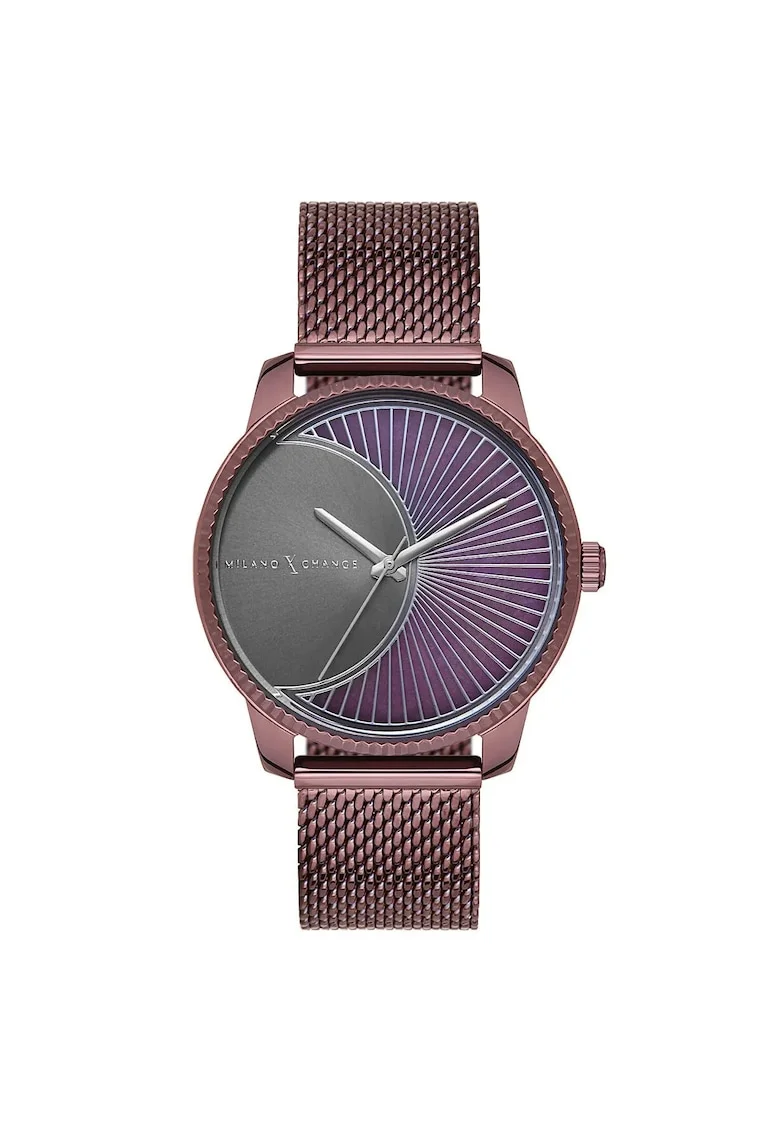 Ceas dama  MEX1167 38mm, violet, curea textila, rezistent la apa 3 ATM