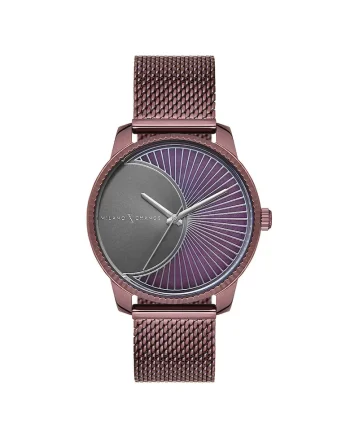 Ceas dama  MEX1167 38mm, violet, curea textila, rezistent la apa 3 ATM
