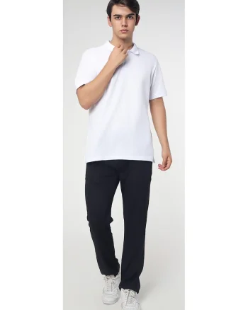 Tricou barbatesc oversize, marimi mari, Alb